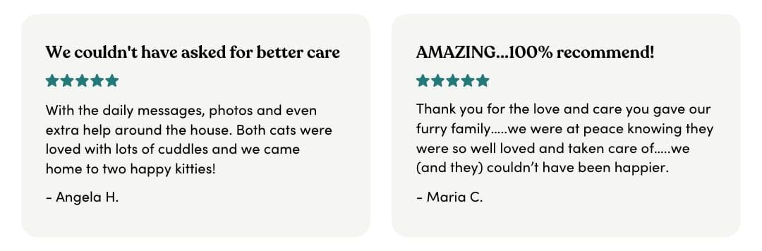 Pet Sitter Reviews
